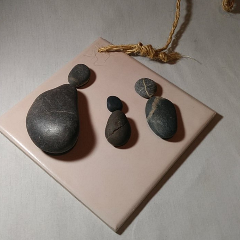 Stone Art Family Design Hanging Plague